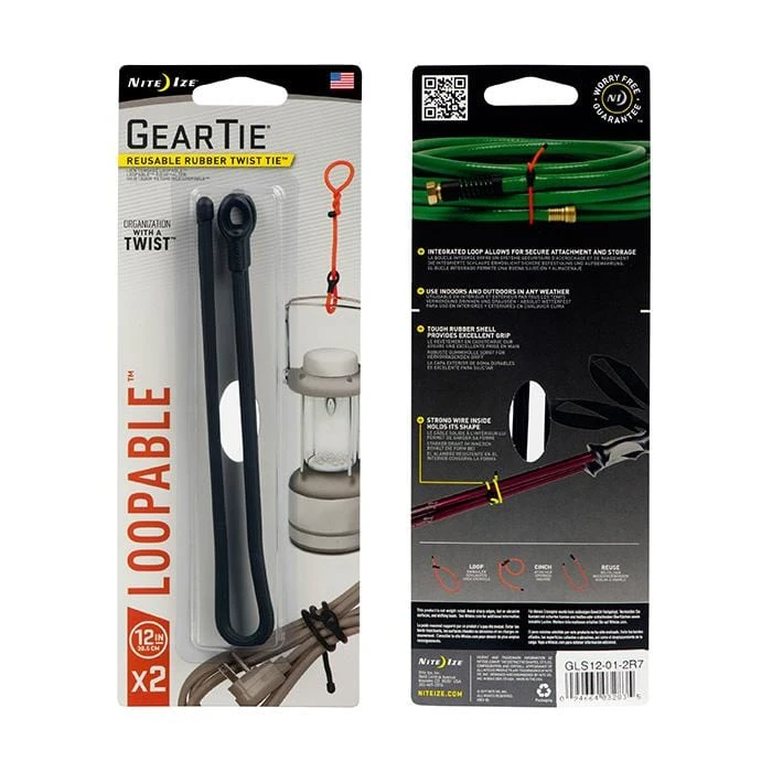 Nite Ize Gear Tie Loopable Twist Tie 12 In. - 2 Pack 4 Nite Ize Gear Tie Loopable Twist Tie 12 In. - 2 Pack - Image 4