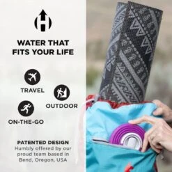 HYDAWAY 17oz Collapsible Water Bottle – Ultra-Portable 1.5-Inch Travel Disc & Leak-Proof Design -Campmor Outdoor Clothing hydaway collapsible water bottle 17oz 15
