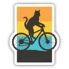 Stickers Northwest Bicycle Cat Illustration – Weatherproof Multi-Color Vinyl Decal