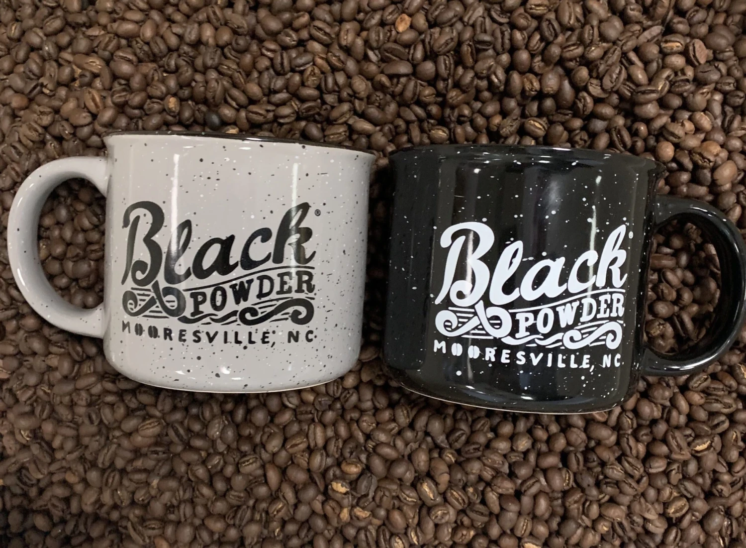 Black Powder Coffee 13 oz Black Speckled Ceramic Camp Mug – Vintage Enamel Style 4 Black Powder Coffee 13 oz Black Speckled Ceramic Camp Mug – Vintage Enamel Style - Image 4