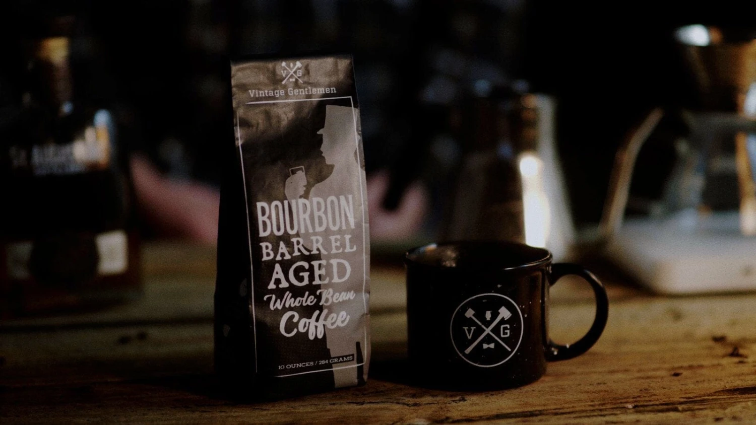 Bourbon Barrel Aged Coffee- 10oz Bag By Vintage Gentlemen 2 Bourbon Barrel Aged Coffee- 10oz Bag By Vintage Gentlemen - Image 2