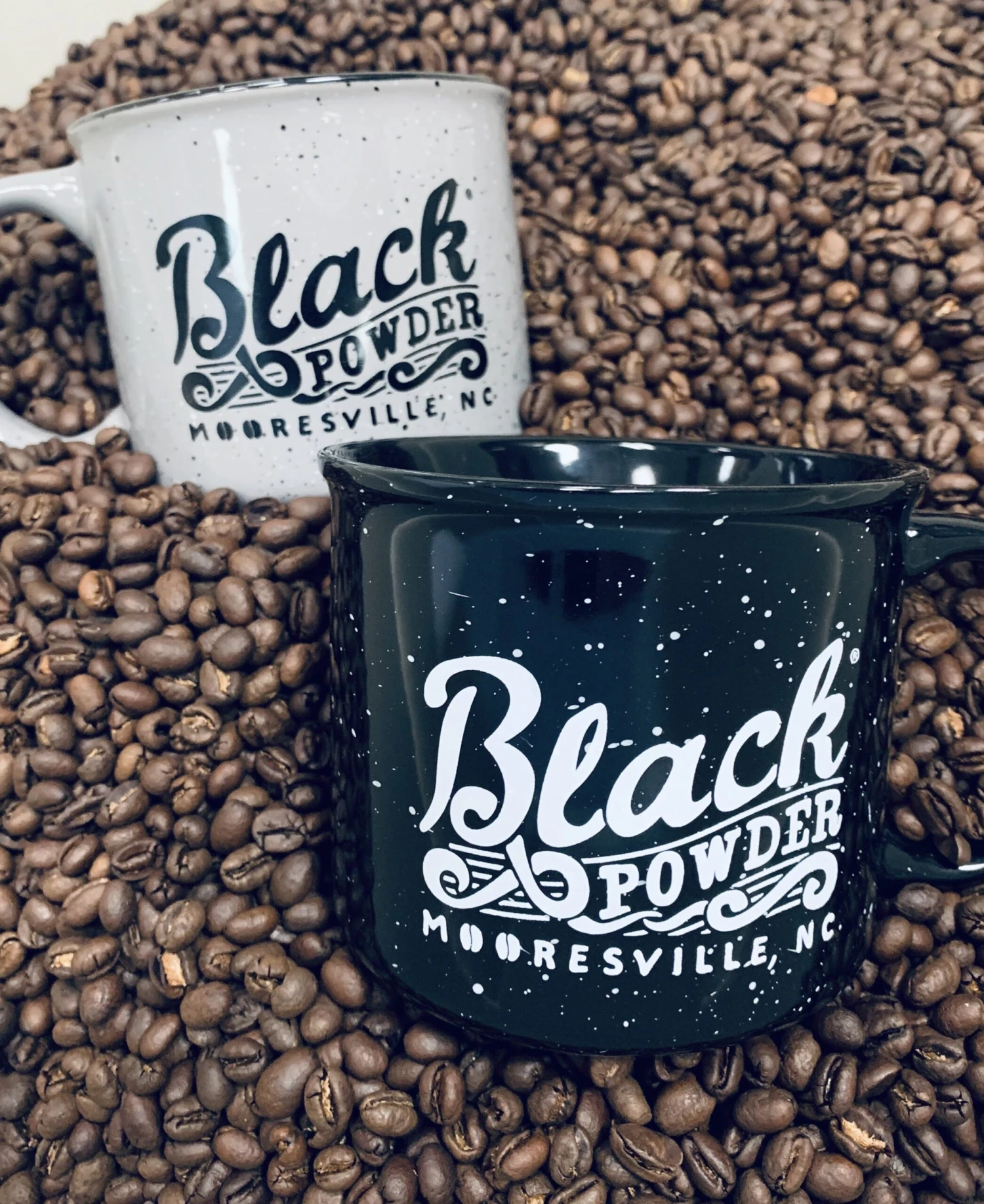 Black Powder Coffee 13 oz Black Speckled Ceramic Camp Mug – Vintage Enamel Style 1 Black Powder Coffee 13 oz Black Speckled Ceramic Camp Mug – Vintage Enamel Style