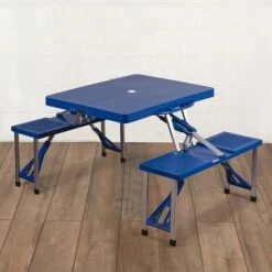 Picnic Time Portable Folding Picnic Table with 4 Integrated Seats – Compact All-in-One Outdoor Table for Camping, Tailgates & Beach -Campmor Outdoor Clothing ise1mx9gmhb9wklrtiqe