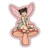 Stickers Northwest Fairy On A Mushroom Vinyl Sticker – Weatherproof Outdoor & Indoor Decal