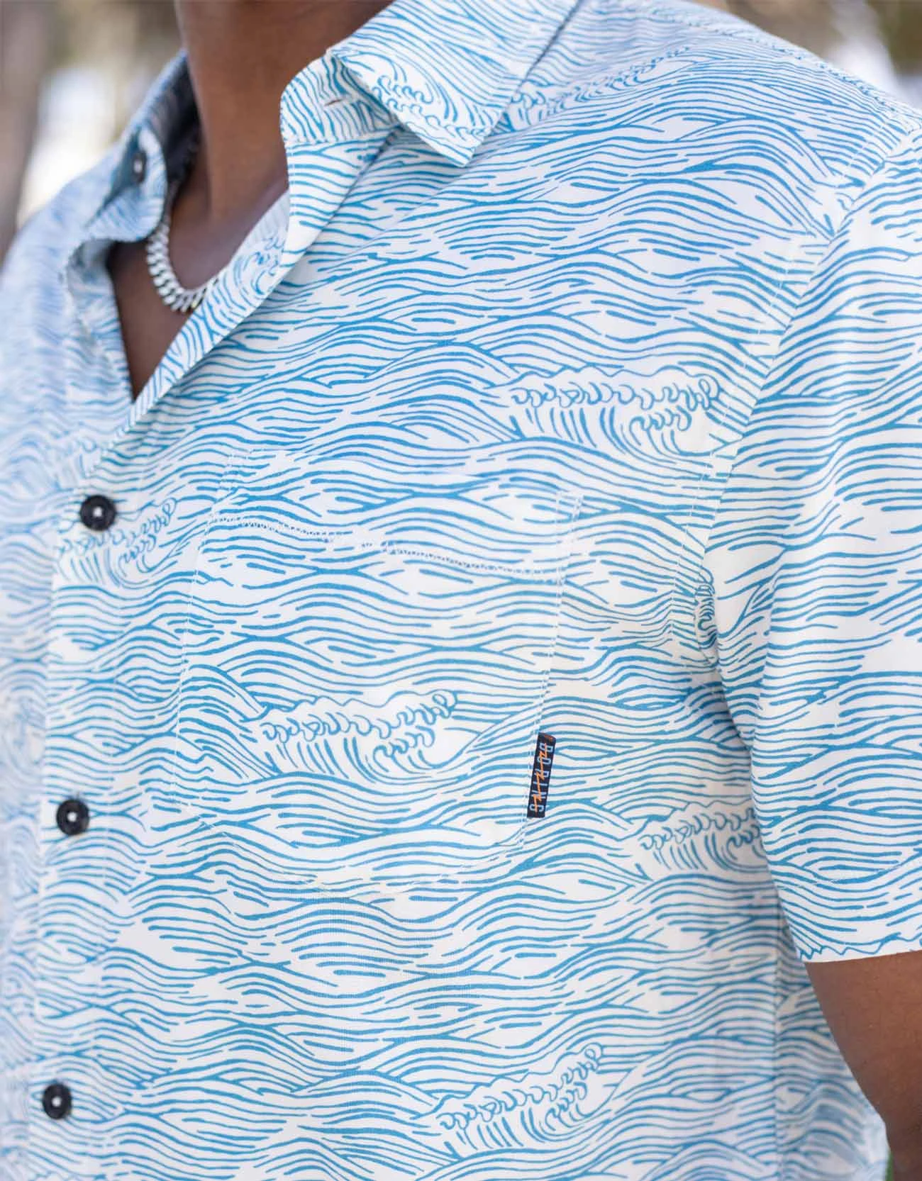 ROLL TIDES - LIGHT BLUE 7-SEAS™ BUTTON UP By Bajallama 2 ROLL TIDES - LIGHT BLUE 7-SEAS™ BUTTON UP By Bajallama - Image 2