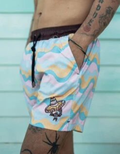 LONE DESPERADO - STRETCH SWIMSUIT By Bajallama -Campmor Outdoor Clothing pink mexican party graphic mens swimsuit