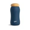 Que 17oz Insulated Stainless Steel Water Bottle - Stone Gray Ceramic Interior with Bamboo Cap