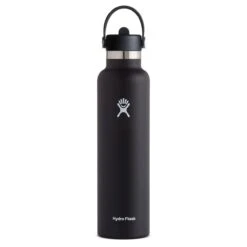 Hydro Flask 24 oz Standard Mouth Water Bottle with Flex Straw Cap – Insulated Stainless Steel Reusable Bottle -Campmor Outdoor Clothing s24fs black