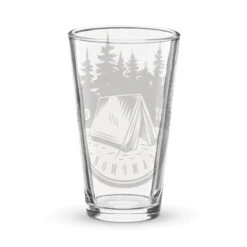 Campmor Tent Graphic 16 oz Shaker Pint Glass – Durable Outdoor Lifestyle Mixing Glass -Campmor Outdoor Clothing shaker pint glass 16 oz 16 oz back 6512e49d92653