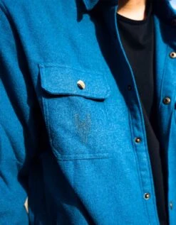 SNAP FRONT FLANNEL JACKET - GULF COAST By Bajallama -Campmor Outdoor Clothing snap front flannel jacket gulf coast 3