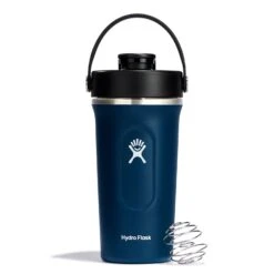 Hydro Flask 24 Oz. Black Insulated Shaker Bottle – Stainless Steel Protein Mixer with Whisk Ball -Campmor Outdoor Clothing sport nav