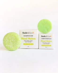 Zero Waste Shampoo & Conditioner Bar Duo -Campmor Outdoor Clothing suds eco maui melon shampoo conditioner bar duo 1123875316