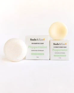 Zero Waste Shampoo & Conditioner Bar Duo -Campmor Outdoor Clothing suds eco peppermint breeze shampoo conditioner bar duo 1123875318