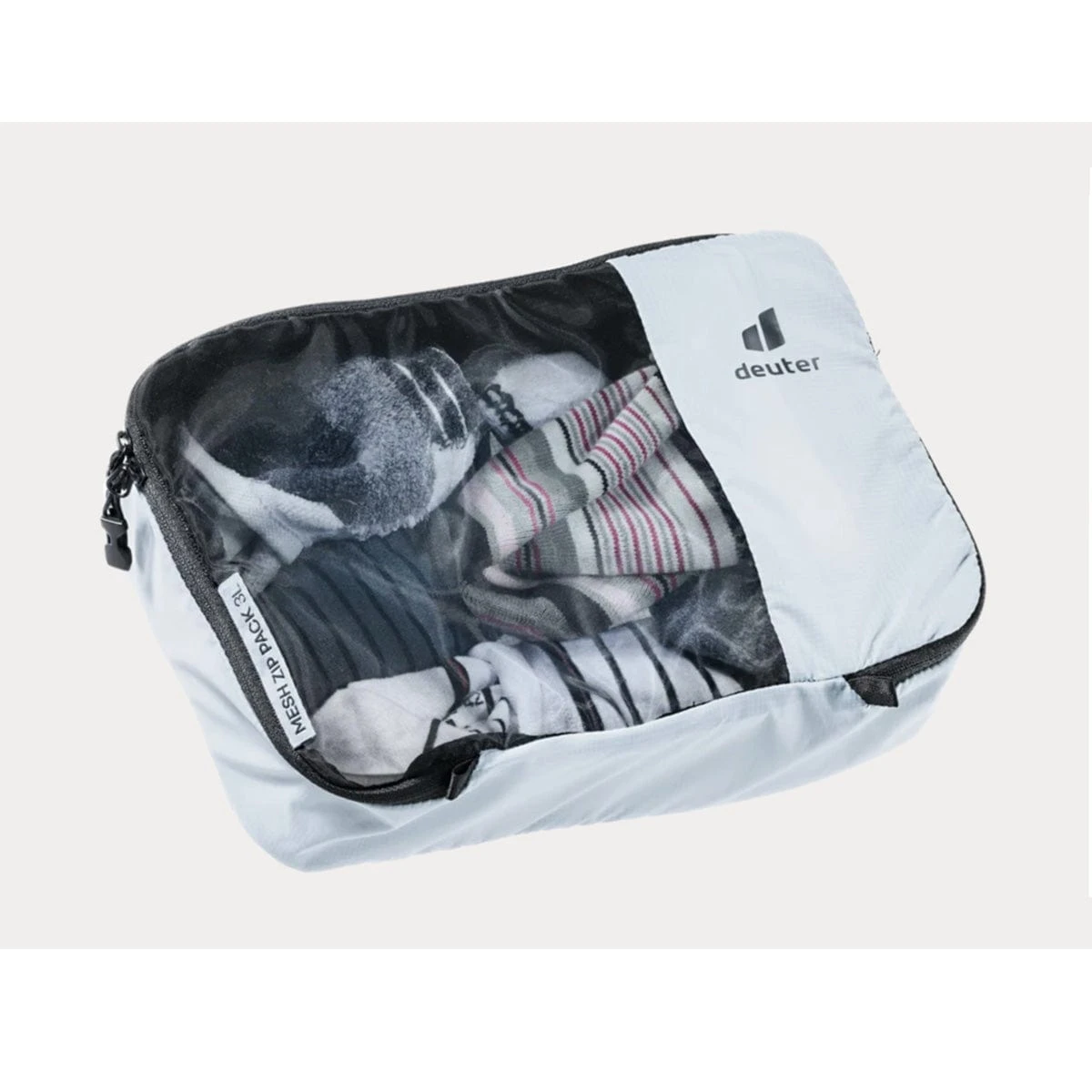 Deuter Mesh Zip Pack 3 - Lightweight Recycled Mesh Travel Organizer Bag 2 Deuter Mesh Zip Pack 3 - Lightweight Recycled Mesh Travel Organizer Bag - Image 2