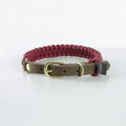 Touch Of Leather Dog Collar - Redwine By Molly And Stitch US