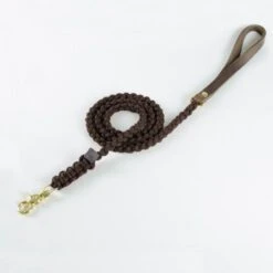 Touch Of Leather Dog Leash - Chocolate By Molly And Stitch US