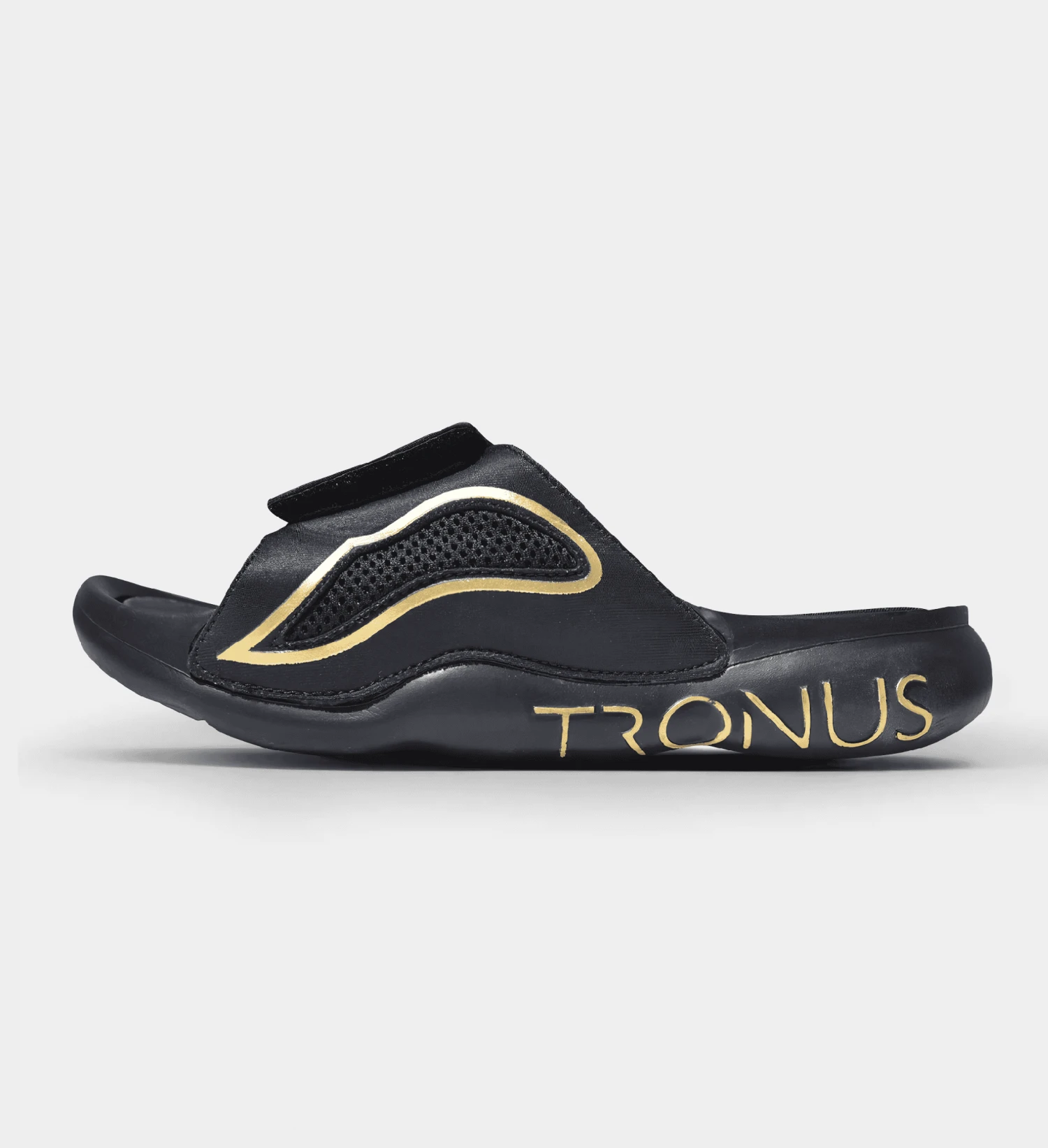 Mens Luxe Sports Recovery Slides Blackout By Tronus Footwear 1 Mens Luxe Sports Recovery Slides Blackout By Tronus Footwear