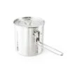 GSI Outdoors Glacier Stainless 1.1L Boiler – Fire-Proof Nesting Design Ultralight Camping Pot
