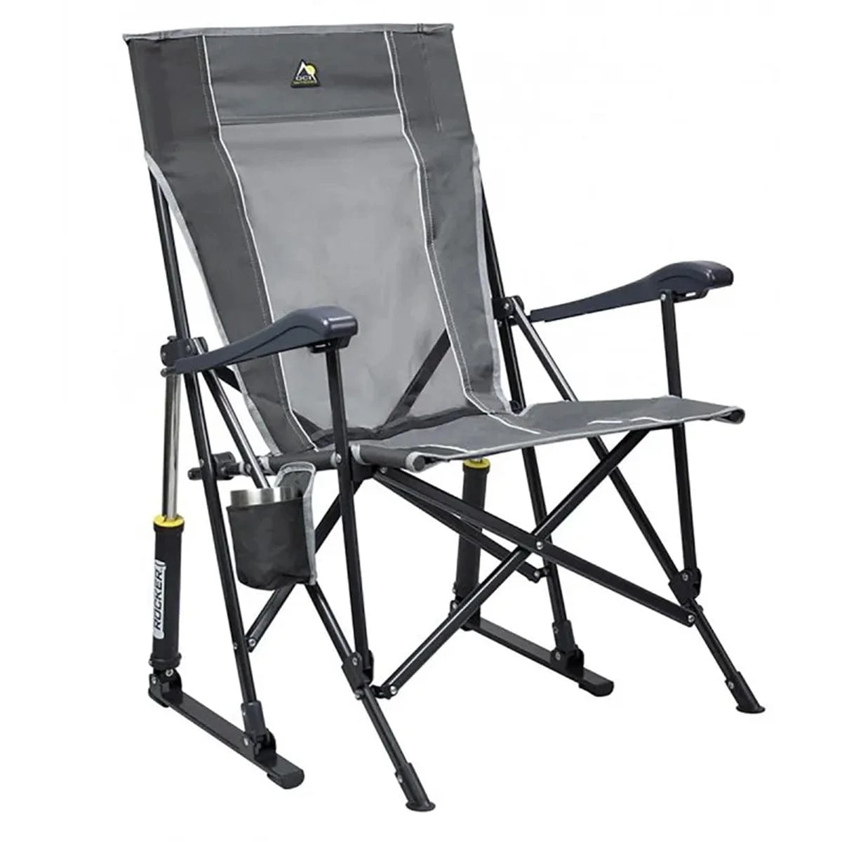 GCI Outdoor RoadTrip Rocker - Charcoal Mesh Spring-Action Folding Rocking Chair 1 GCI Outdoor RoadTrip Rocker - Charcoal Mesh Spring-Action Folding Rocking Chair