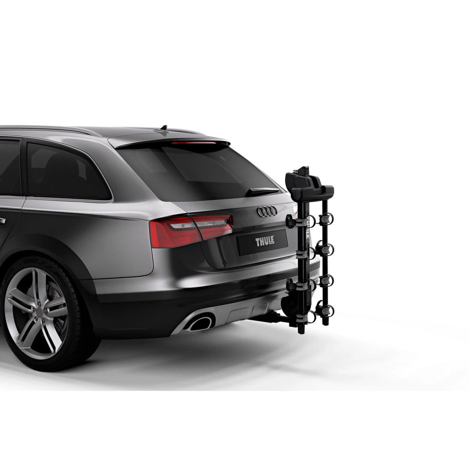 Thule Camber 4-Bike Hitch Rack - Tilt-Away Receiver Mount for 1.25" and 2" Hitches 3 Thule Camber 4-Bike Hitch Rack - Tilt-Away Receiver Mount for 1.25" and 2" Hitches - Image 3