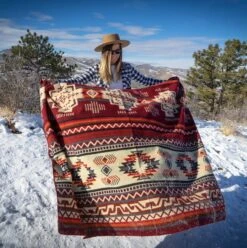Andean Alpaca Wool Blanket - Wildfire By Alpaca Threadz -Campmor Outdoor Clothing wildfire4