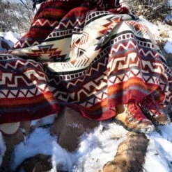 Andean Alpaca Wool Blanket - Wildfire By Alpaca Threadz -Campmor Outdoor Clothing wildfire7